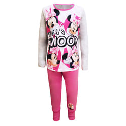 Disney Mickey & Friends Girls Mood Top And Bottoms Pyjama Set - 9-10 Years, Pink/Grey