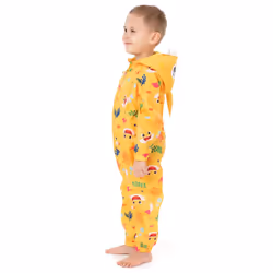 Baby Shark Childrens/Kids 3D Teeth Puddle Suit - 12-18 Months, Yellow
