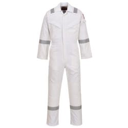 Portwest Unisex Adult Flame Resistant Anti-Static Overalls - M, White