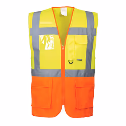 Portwest Mens Prague Hi-Vis Vest - XXL, Yellow/Orange