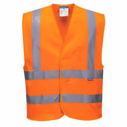 Portwest Mens Band & Brace Mesh Safety Hi-Vis Vest - 4XL-5XL, Orange