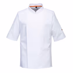 Portwest Mens Pro Stretch Short-Sleeved Chef Jacket - 3XL, White