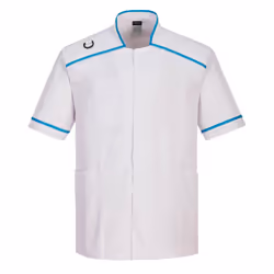 Portwest Mens Medical Work Tunic - 3XL, White/Aqua