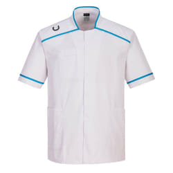 Portwest Mens Medical Work Tunic - 3XL, White/Aqua