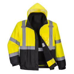 Portwest Mens Premium 3 In 1 High-Vis Bomber Jacket - L, Yellow/Black