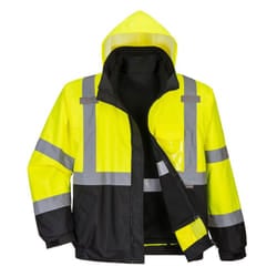 Portwest Mens Premium 3 In 1 High-Vis Bomber Jacket - L, Yellow/Black
