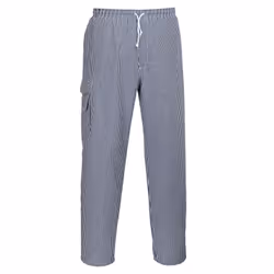 Portwest Unisex Adult Chester Checked Chef Trousers - XXL R, Blue