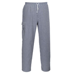 Portwest Unisex Adult Chester Checked Chef Trousers - XXL R, Blue