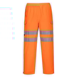 Portwest Mens Hi-Vis Safety Rain Trousers - L R, Orange