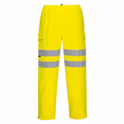 Portwest Mens Hi-Vis Rain Trousers - XXL R, Yellow