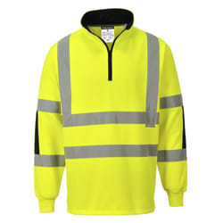 Portwest Mens Xenon Hi-Vis Rugby Shirt - 5XL, Yellow