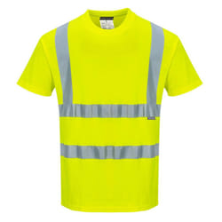 Portwest Mens Cotton Hi-Vis T-Shirt - 4XL, Yellow