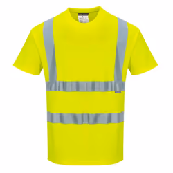 Portwest Mens Cotton Hi-Vis T-Shirt - XL, Yellow