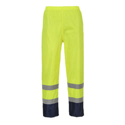 Portwest Mens Classic Contrast Hi-Vis Rain Trousers - 3XL, Yellow/Navy