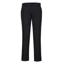 Portwest Mens Chino Stretch Slim Trousers - 28S, Black