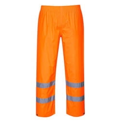 Portwest Mens Hi-Vis Rain Trousers - 3XL, Orange