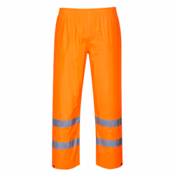 Portwest Mens Hi-Vis Rain Trousers - XS, Orange
