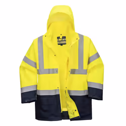 Portwest Mens Essential 5 In 1 Hi-Vis Jacket - 4XL, Yellow/Navy