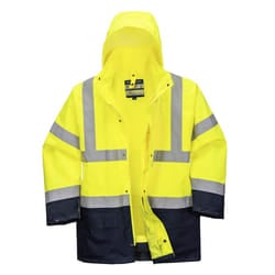 Portwest Mens Essential 5 In 1 Hi-Vis Jacket - 4XL, Yellow/Navy