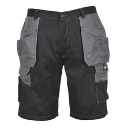 Portwest Mens Granite Holster Pocket Shorts - XXL, Black/Zoom Grey