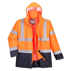 Portwest Mens Executive 5 In 1 Hi-Vis Safety Jacket - L, Orange/Navy