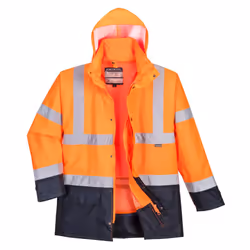 Portwest Mens Executive 5 In 1 Hi-Vis Safety Jacket - XXL, Orange/Navy