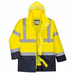 Portwest Mens Executive 5 In 1 Hi-Vis Jacket - 5XL, Yellow/Navy