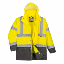 Portwest Mens Executive 5 In 1 Hi-Vis Jacket - 3XL, Yellow/Grey