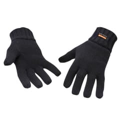 Portwest Knitted Winter Gloves - One Size, Black