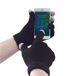 Portwest Touch Screen Winter Gloves - S-M, Black