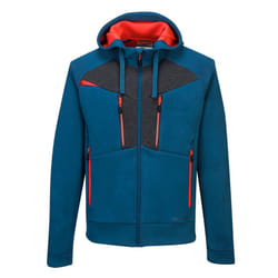 Portwest Mens DX4 Full Zip Hoodie - XL, Metro Blue
