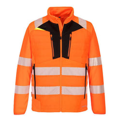 Portwest Mens DX4 Baffled Hi-Vis Safety Hybrid Jacket - 3XL, Orange/Black