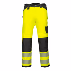 Portwest Mens PW3 Hi-Vis Stretch Lightweight Work Trousers - 33R, Yellow/Black