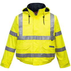 Portwest Mens Hi-Vis Bizflame Rain Anti-Static Bomber Jacket - 5XL, Yellow
