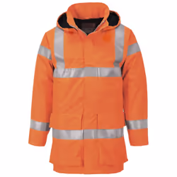 Portwest Mens Multi Lite Bizflame Rain Hi-Vis Safety Jacket - M, Orange