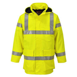 Portwest Mens Multi Lite Bizflame Rain Hi-Vis Jacket - XL, Yellow