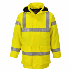 Portwest Mens Multi Lite Bizflame Rain Hi-Vis Jacket - 3XL, Yellow