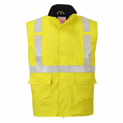 Portwest Mens Hi-Vis Bizflame Rain Anti-Static Gilet - L, Yellow