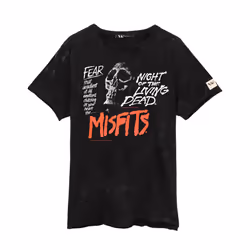 Misfits Unisex Adult Night Of The Living Dead T-Shirt - L, Black/White