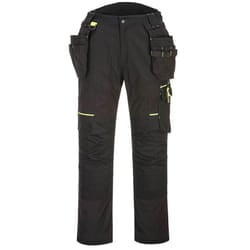 Portwest Mens Wx3 Eco Stretch Holster Pocket Trousers - 33R, Black