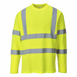 Portwest Mens S278 Hi-Vis Long-Sleeved T-Shirt - M, Yellow