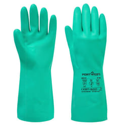 Portwest Unisex Adult A810 Nitrosafe Chemical Gauntlet - S, Green