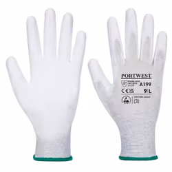 Portwest Unisex Adult A199 PU Palm Grip Gloves - XS, Grey