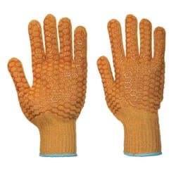 Portwest Unisex Adult Criss-Cross Grip Gloves - M, Orange