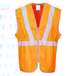 Portwest Mens Long Length Safety Hi-Vis Vest - 4XL, Orange