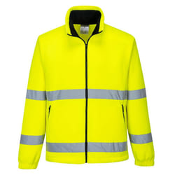 Portwest Mens Essential Fleece Hi-Vis Coat - L, Yellow