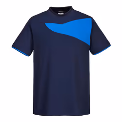 Portwest Mens Cotton Active T-Shirt - 3XL, Navy/Royal Blue