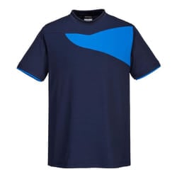Portwest Mens Cotton Active T-Shirt - 3XL, Navy/Royal Blue