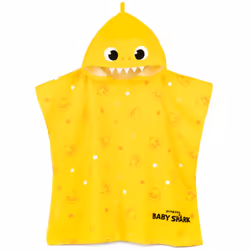 Baby Shark Childrens/Kids Repeat Print Hooded Towel