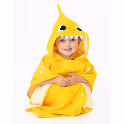 Baby Shark Childrens/Kids Repeat Print Hooded Towel